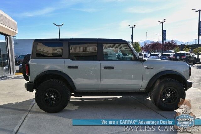 2023 Ford Bronco Wildtrak / 4X4 / LUX & HIGH Pkg / Auto Start / Power & Heated Leather Seats / Heated Steering / NAV / Co-Pilot 360 / Adaptive Cruise / Lane Departure & Blind Spot / Apple CarPlay & Android Auto / Tow Pkg / 1-Owner Anchorage AK