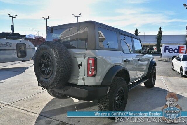 2023 Ford Bronco Wildtrak / 4X4 / LUX & HIGH Pkg / Auto Start / Power & Heated Leather Seats / Heated Steering / NAV / Co-Pilot 360 / Adaptive Cruise / Lane Departure & Blind Spot / Apple CarPlay & Android Auto / Tow Pkg / 1-Owner Anchorage AK