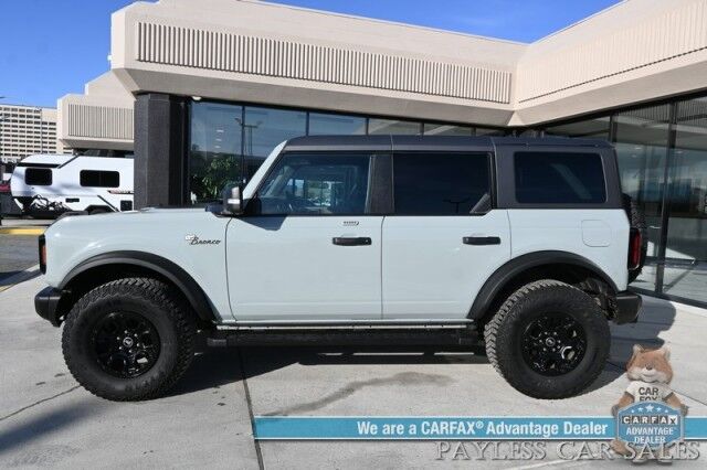 2023 Ford Bronco Wildtrak / 4X4 / LUX & HIGH Pkg / Auto Start / Power & Heated Leather Seats / Heated Steering / NAV / Co-Pilot 360 / Adaptive Cruise / Lane Departure & Blind Spot / Apple CarPlay & Android Auto / Tow Pkg / 1-Owner Anchorage AK