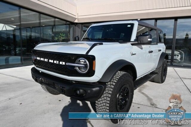 2023 Ford Bronco Wildtrak / 4X4 / LUX & HIGH Pkg / Auto Start / Power & Heated Leather Seats / Heated Steering / NAV / Co-Pilot 360 / Adaptive Cruise / Lane Departure & Blind Spot / Apple CarPlay & Android Auto / Tow Pkg / 1-Owner Anchorage AK