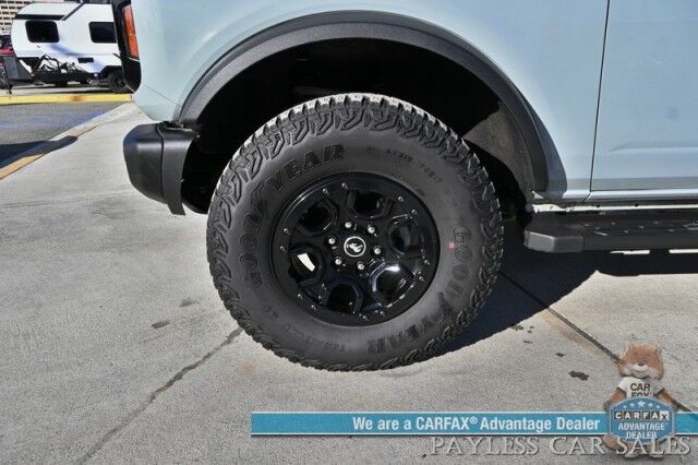 2023 Ford Bronco Wildtrak / 4X4 / LUX & HIGH Pkg / Auto Start / Power & Heated Leather Seats / Heated Steering / NAV / Co-Pilot 360 / Adaptive Cruise / Lane Departure & Blind Spot / Apple CarPlay & Android Auto / Tow Pkg / 1-Owner Anchorage AK