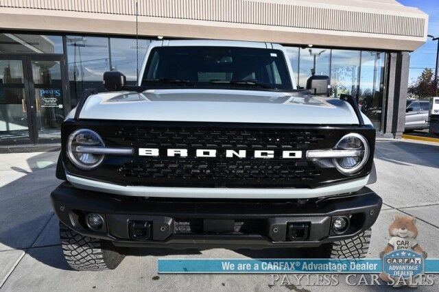 2023 Ford Bronco Wildtrak / 4X4 / LUX & HIGH Pkg / Auto Start / Power & Heated Leather Seats / Heated Steering / NAV / Co-Pilot 360 / Adaptive Cruise / Lane Departure & Blind Spot / Apple CarPlay & Android Auto / Tow Pkg / 1-Owner