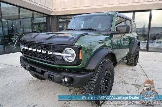 2023 Ford Bronco Wildtrak / Advanced / 4X4 / Hard Top / Auto Start / Power & Heated Leather Seats / NAV / Lane Departure & Blind Spot / Apple CarPlay & Android Auto / Back Up Camera / Power Running Boards / Tow Pkg / Only 16K Miles Anchorage AK