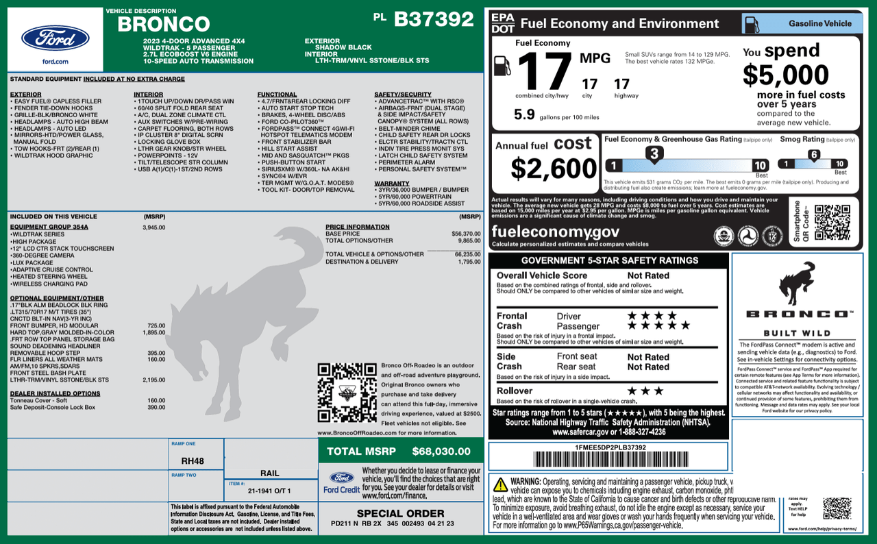 2023 Ford Bronco Wildtrak Knoxville TN