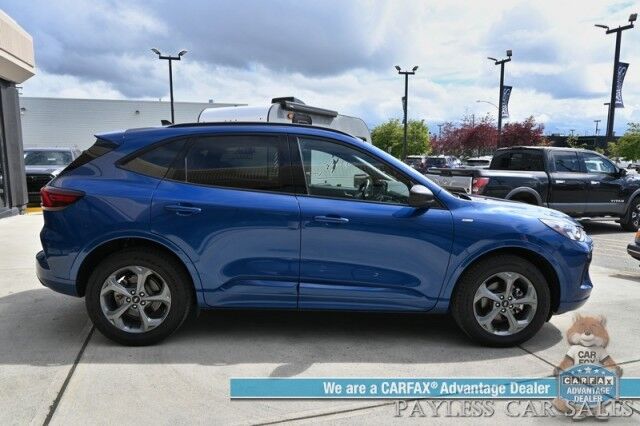 2023 Ford Escape ST-Line / AWD / Cold Weather Pkg / Auto Start / Power & Heated Leather Seats / Heated Steering Wheel / Lane Watch & Blind Spot / Apple CarPlay & Android Auto / Back Up Cam / 32 MPG / 1-Owner Anchorage AK