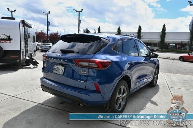 2023 Ford Escape ST-Line / AWD / Cold Weather Pkg / Auto Start / Power & Heated Leather Seats / Heated Steering Wheel / Lane Watch & Blind Spot / Apple CarPlay & Android Auto / Back Up Cam / 32 MPG / 1-Owner Anchorage AK