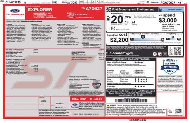 2023 Ford Explorer ST Raleigh NC