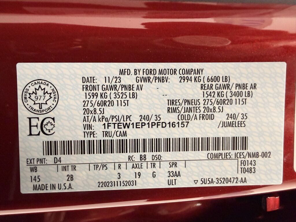 2023 Ford F-150 4x4 SuperCrew Lariat Minocqua WI