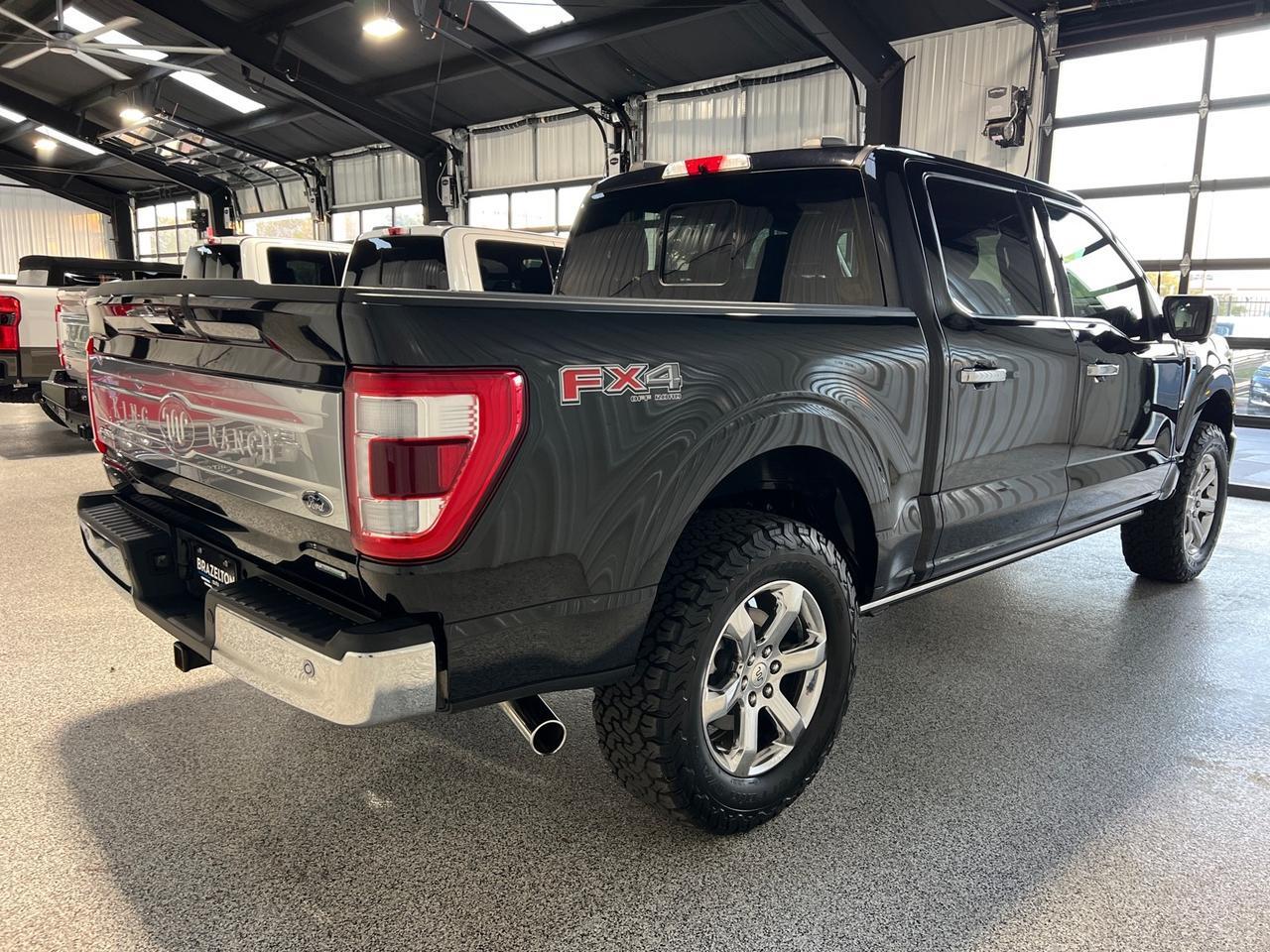 2023 Ford F-150 King Ranch, 601A Pkg, Pano Roof, Leveling Kit, Max Tow, FX4, Pro Power