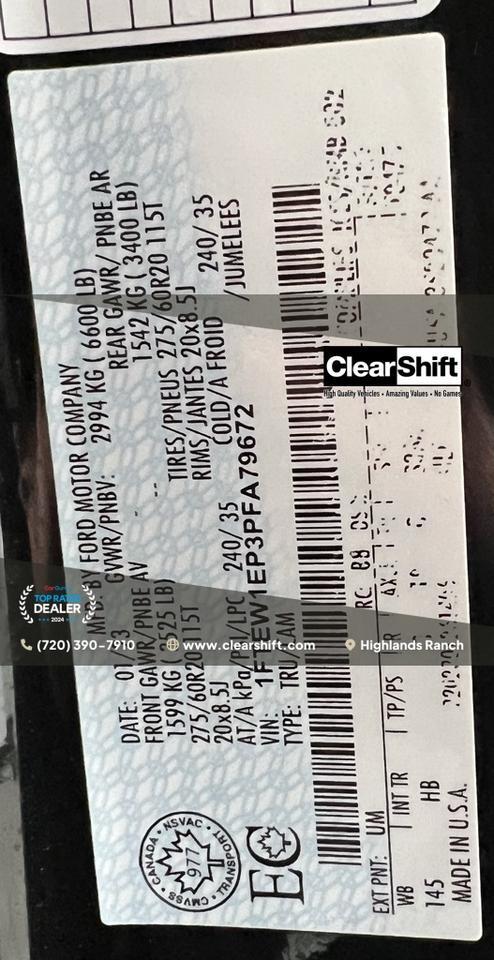 2023 Ford F-150 Lariat Highlands Ranch CO