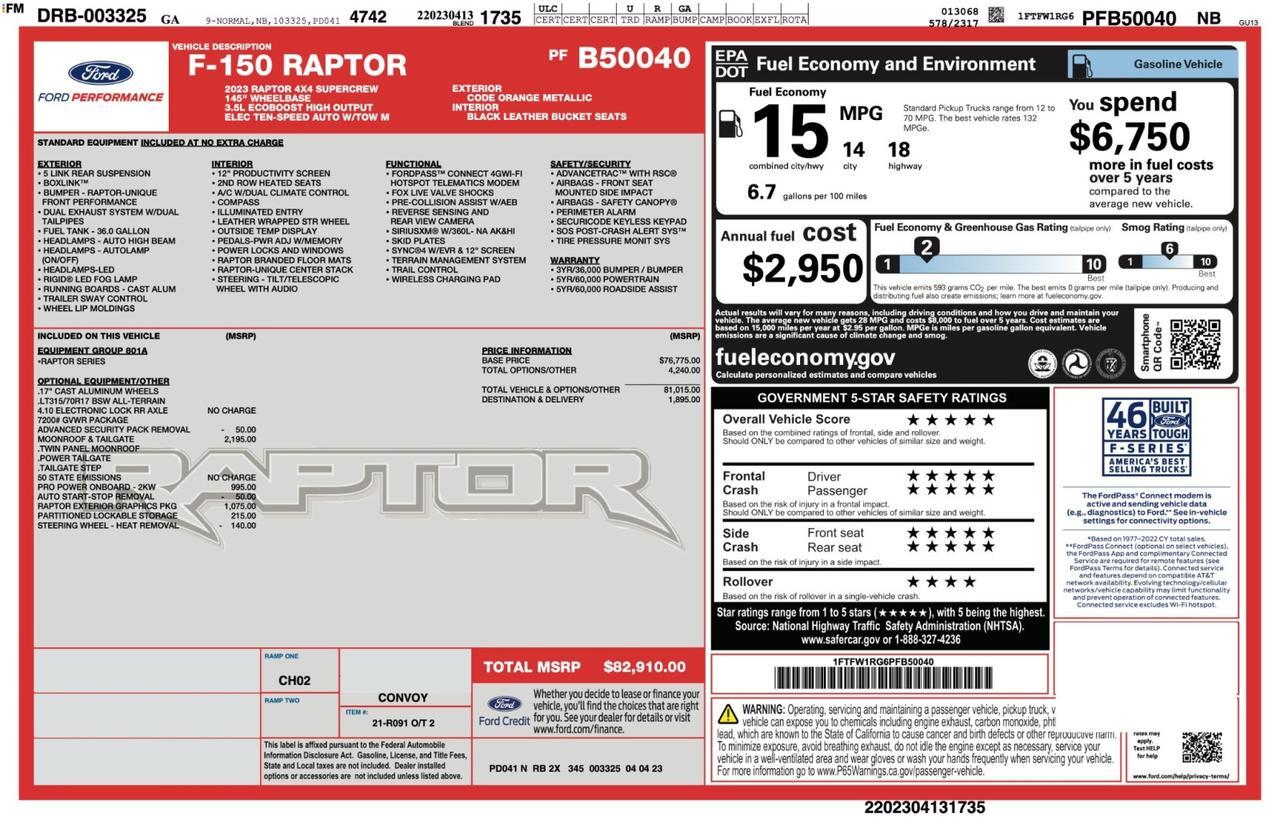 2023 Ford F-150 Shelby Raptor