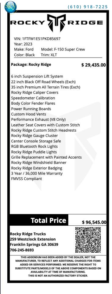 2023 Ford F-150 SuperCrew 4WD XLT ROCKY RIDGE