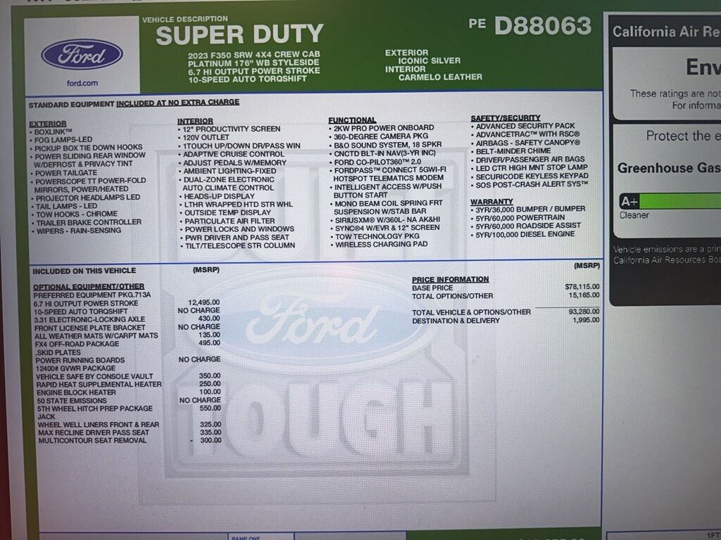 2023 Ford F-350SD Platinum