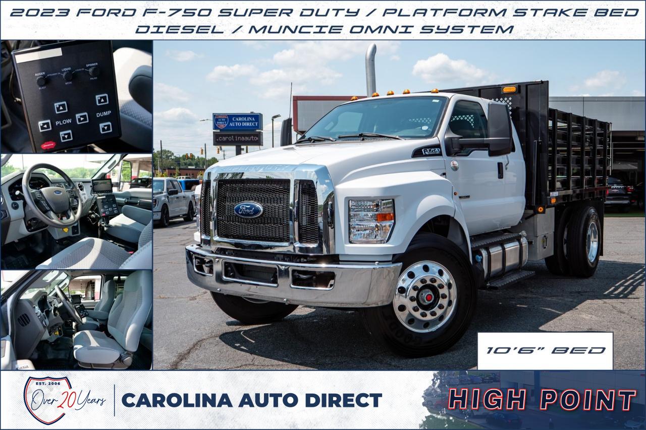 2023 Ford F-750 Super Duty / Platform Stake Bed / Diesel / Muncie Omni System!