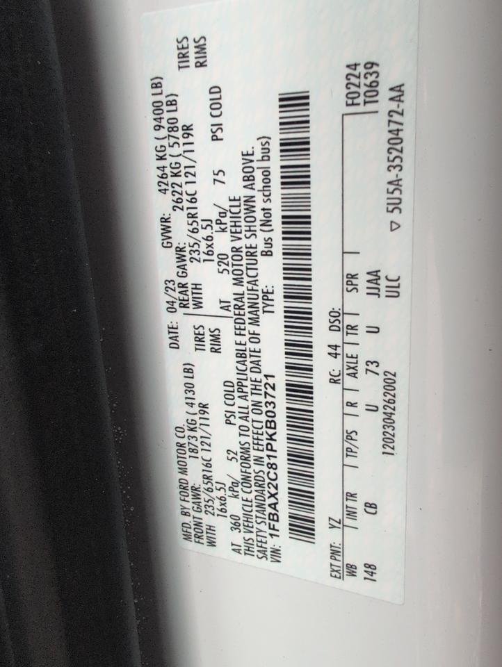 2023 Ford Ford TRANSIT T-350 Johnstown NY