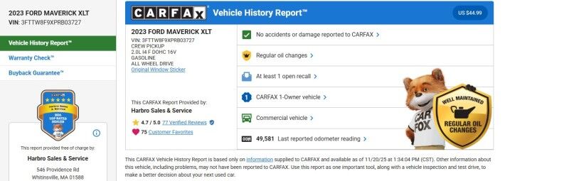 2023 Ford Maverick XLT - SUNROOF - HEATED SEATS - 1 OWNER Webster MA
