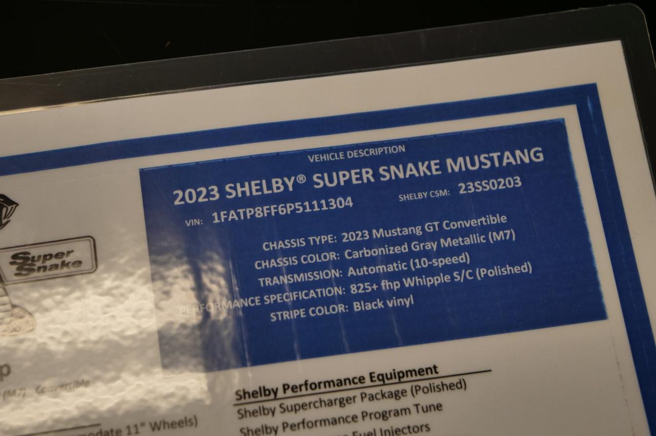 2023 Ford Mustang Shelby Super Snake / Speedster Convertible / 3 of 98! Lincolnton NC