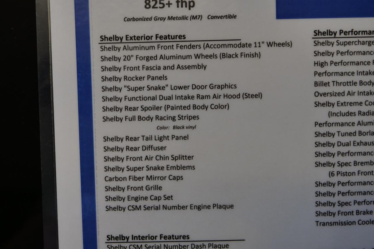 2023 Ford Mustang Shelby Super Snake / Speedster Convertible / 3 of 98! Lincolnton NC