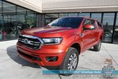 2023 Ford Ranger Lariat / 4X4 / Crew Cab / Power & Heated Leather Seats / Lane Watch & Blind Spot Alert / Apple CarPlay & Android Auto / Back Up Cam / Leer Matching Canopy / Keyless Entry & Start / Alloy Wheels / 1-Owner