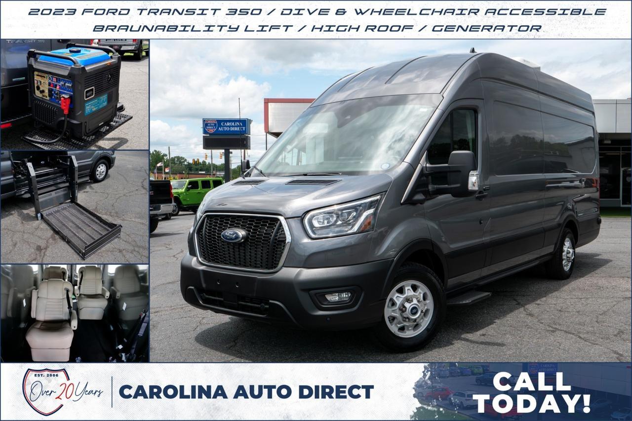 2023 Ford Transit 350 / Dive & Wheelchair Accessible / Braunability Lift / High Roof!