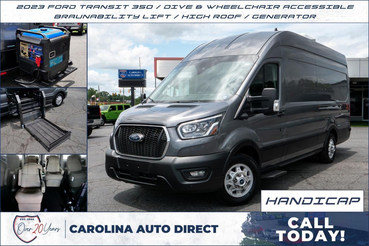 2023 Ford Transit 350 / Drive & Wheelchair Accessible / Braunability Lift / High Roof!