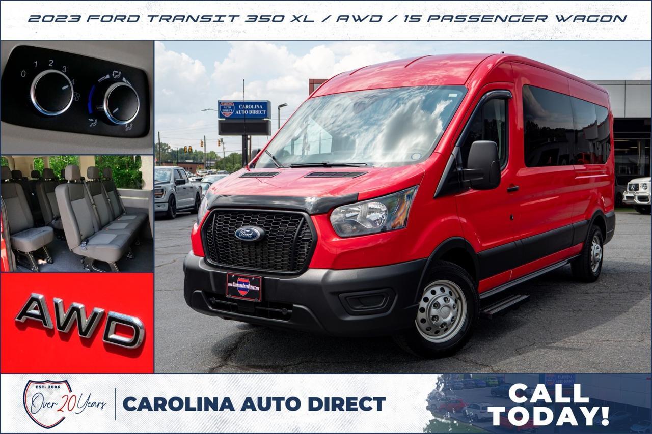 2023 Ford Transit 350 XL / AWD / 15 Passenger Wagon / Privacy Glass!