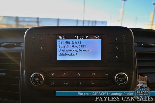 2023 Ford Transit Cargo Van T250 / 3.5L V6 / Exterior Upgrade Pkg / Power Mirrors, Windows & Locks / Lane Departure & Forward Collision Alert / Bluetooth / Backup Camera / Keyless Entry / Block Heater / Bulkhead / 1-Owner Anchorage AK