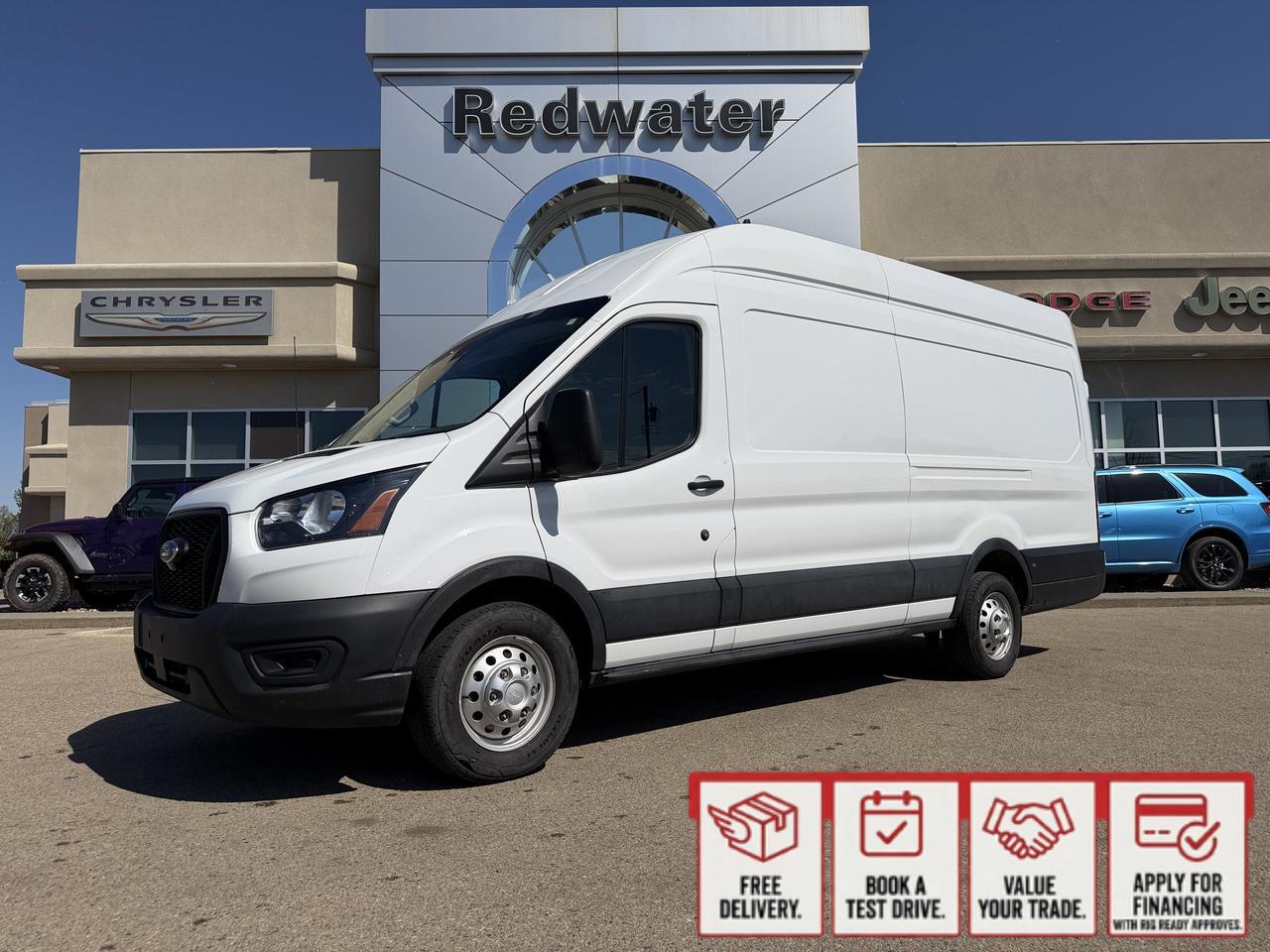 2023 Ford Transit Cargo Van T250 AWD | V6 FlexFuel | Extended High Roof | Low KMs | Rearview Camera | Bluetooth
