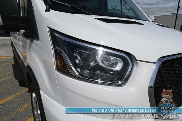 2023 Ford Transit Passenger Wagon Med Roof XLT / 3.5L V6 / Leather Bucket Seats / Navigation / Blind Spot Alert / Apple CarPlay & Android Auto / Seats 8 / 360 View Camera / Cruise Control / Air Conditioning /Fog Lights / Running Board / 1-Owner Anchorage AK