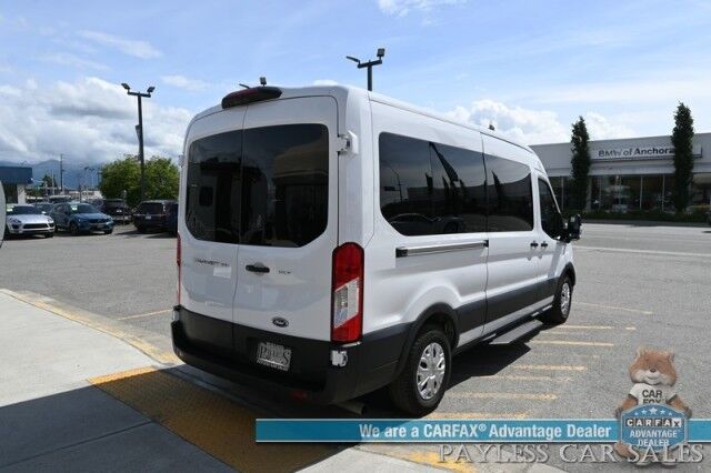 2023 Ford Transit Passenger Wagon Med Roof XLT / 3.5L V6 / Leather Bucket Seats / Navigation / Blind Spot Alert / Apple CarPlay & Android Auto / Seats 8 / 360 View Camera / Cruise Control / Air Conditioning /Fog Lights / Running Board / 1-Owner Anchorage AK