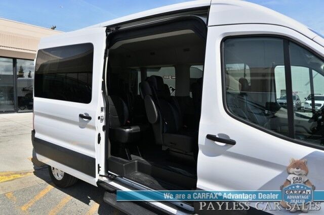 2023 Ford Transit Passenger Wagon Med Roof XLT / 3.5L V6 / Leather Bucket Seats / Navigation / Blind Spot Alert / Apple CarPlay & Android Auto / Seats 8 / 360 View Camera / Cruise Control / Air Conditioning /Fog Lights / Running Board / 1-Owner Anchorage AK