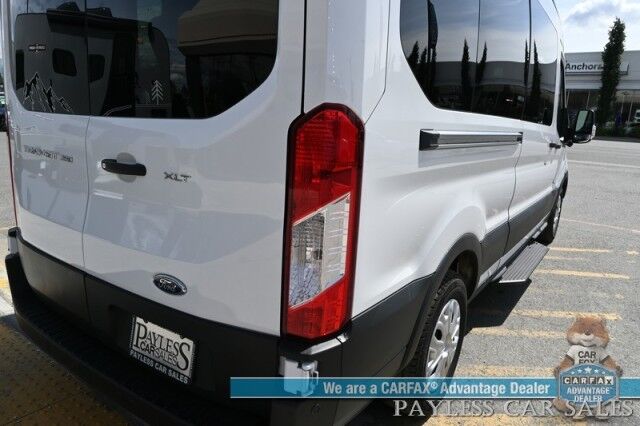 2023 Ford Transit Passenger Wagon Med Roof XLT / 3.5L V6 / Leather Bucket Seats / Navigation / Blind Spot Alert / Apple CarPlay & Android Auto / Seats 8 / 360 View Camera / Cruise Control / Air Conditioning /Fog Lights / Running Board / 1-Owner Anchorage AK