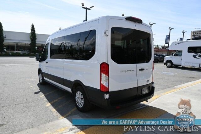 2023 Ford Transit Passenger Wagon Med Roof XLT / 3.5L V6 / Leather Bucket Seats / Navigation / Blind Spot Alert / Apple CarPlay & Android Auto / Seats 8 / 360 View Camera / Cruise Control / Air Conditioning /Fog Lights / Running Board / 1-Owner Anchorage AK