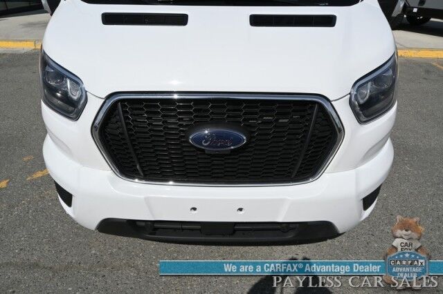 2023 Ford Transit Passenger Wagon Med Roof XLT / 3.5L V6 / Leather Bucket Seats / Navigation / Blind Spot Alert / Apple CarPlay & Android Auto / Seats 8 / 360 View Camera / Cruise Control / Air Conditioning /Fog Lights / Running Board / 1-Owner Anchorage AK
