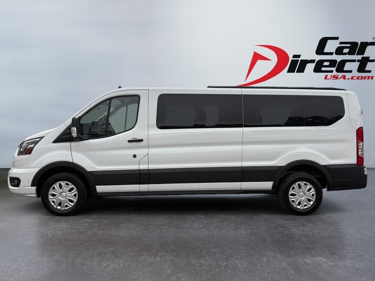 2023 Ford Transit Passenger Wagon XLT, POWER RUNNING BOARDS, AUTO START/STOP, LANE KEEP ASSIST, BLIND SPOT ALERT, BACKUO CAMERA, LOW MILEAGE, ONLY 1 OWNER, CLERAN CARFAX, THIS VAN IS WHAT YOU NEED FOR THOSE LONG TRIPS!