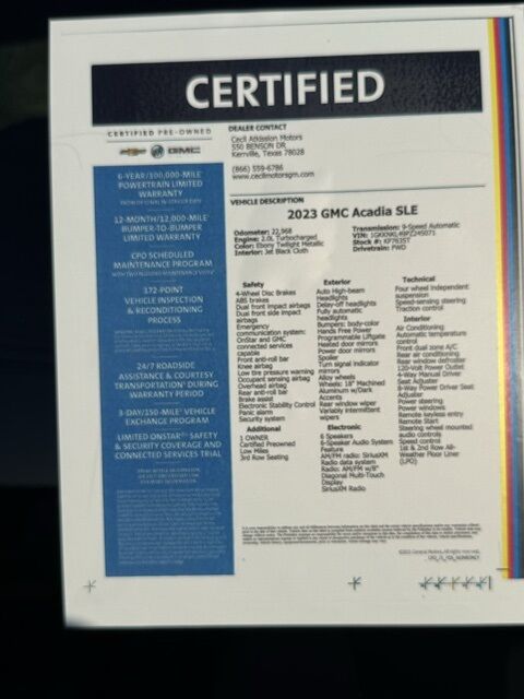 2023 GMC Acadia SLE Kerrville TX