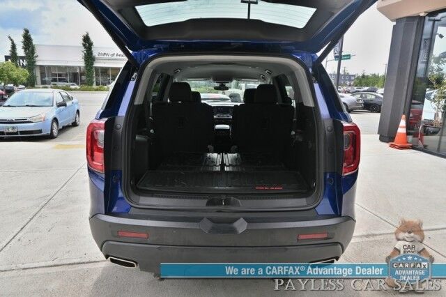 2023 GMC Acadia SLE / AWD / Elevation Edition / Driver Convenience & Trailering Pkg / Auto Start / Power & Heated Seats / Lane Departure & Blind Spot Alert / Rear Captain Chairs / 3rd Row / Seats 6 / Tow Pkg / Block Heater Anchorage AK