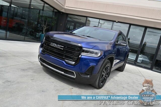 2023 GMC Acadia SLE / AWD / Elevation Edition / Driver Convenience & Trailering Pkg / Auto Start / Power & Heated Seats / Lane Departure & Blind Spot Alert / Rear Captain Chairs / 3rd Row / Seats 6 / Tow Pkg / Block Heater Anchorage AK