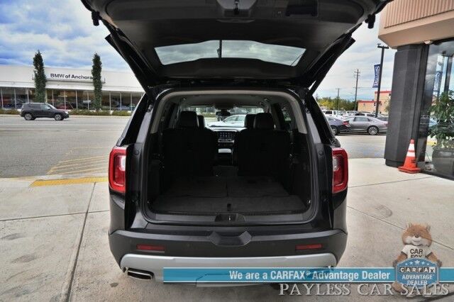 2023 GMC Acadia SLT / AWD / Auto Start / Power & Heated Leather Seats / Navigation / Bose Speakers / Lane Departure & Blind Spot / Apple CarPlay & Android Auto / Block Heater / 3rd Row / Captain Chairs / 27 MPG / 1-Owner Anchorage AK