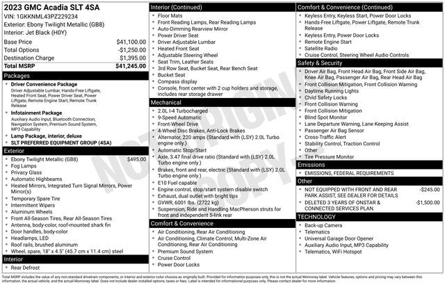 2023 GMC Acadia SLT Raleigh NC