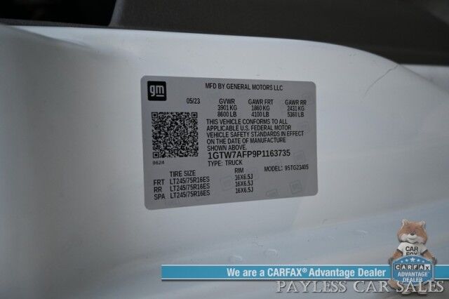 2023 GMC Savana Cargo Van 2500 / Chrome Appearance & Cold Climate Pkg / 4.3L V6 / Driver Convenience Pkg / Bulkhead / Power Locks, Windows & Mirrors / Aux Input / Air Conditioning / Cruise Control / Running Boards / 1-Owner Anchorage AK 2023 GMC Savana Cargo Van 2500 / Chrome Appearance & Cold Climate Pkg / 4.3L V6 / Driver Convenience Pkg / Bulkhead / Power Locks, Windows & Mirrors / Aux Input / Air Conditioning / Cruise Control / Running Boards / 1-Owner Anchorage AK