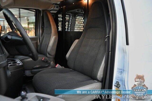 2023 GMC Savana Cargo Van 2500 / Chrome Appearance & Cold Climate Pkg / 4.3L V6 / Driver Convenience Pkg / Bulkhead / Power Locks, Windows & Mirrors / Aux Input / Air Conditioning / Cruise Control / Running Boards / 1-Owner Wasilla AK