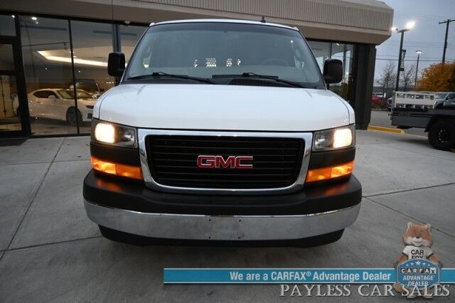 2023 GMC Savana Cargo Van 2500 / Chrome Appearance & Cold Climate Pkg / 4.3L V6 / Driver Convenience Pkg / Bulkhead / Power Locks, Windows & Mirrors / Aux Input / Air Conditioning / Cruise Control / Running Boards / 1-Owner Anchorage AK 2023 GMC Savana Cargo Van 2500 / Chrome Appearance & Cold Climate Pkg / 4.3L V6 / Driver Convenience Pkg / Bulkhead / Power Locks, Windows & Mirrors / Aux Input / Air Conditioning / Cruise Control / Running Boards / 1-Owner Anchorage AK