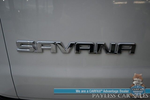 2023 GMC Savana Cargo Van 2500 / Chrome Appearance & Cold Climate Pkg / 4.3L V6 / Driver Convenience Pkg / Bulkhead / Power Locks, Windows & Mirrors / Aux Input / Air Conditioning / Cruise Control / Running Boards / 1-Owner Anchorage AK 2023 GMC Savana Cargo Van 2500 / Chrome Appearance & Cold Climate Pkg / 4.3L V6 / Driver Convenience Pkg / Bulkhead / Power Locks, Windows & Mirrors / Aux Input / Air Conditioning / Cruise Control / Running Boards / 1-Owner Anchorage AK