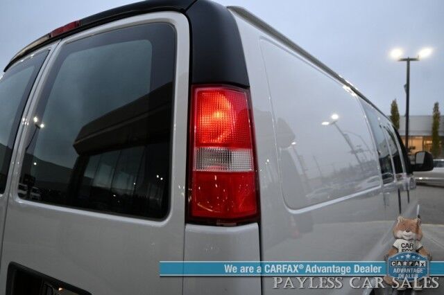2023 GMC Savana Cargo Van 2500 / Chrome Appearance & Cold Climate Pkg / 4.3L V6 / Driver Convenience Pkg / Bulkhead / Power Locks, Windows & Mirrors / Aux Input / Air Conditioning / Cruise Control / Running Boards / 1-Owner Anchorage AK 2023 GMC Savana Cargo Van 2500 / Chrome Appearance & Cold Climate Pkg / 4.3L V6 / Driver Convenience Pkg / Bulkhead / Power Locks, Windows & Mirrors / Aux Input / Air Conditioning / Cruise Control / Running Boards / 1-Owner Anchorage AK