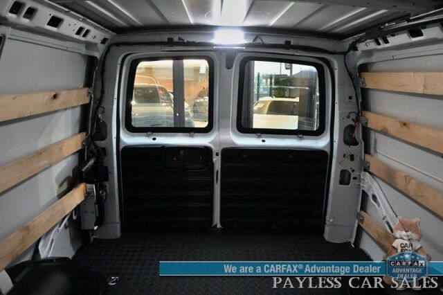 2023 GMC Savana Cargo Van 2500 / Chrome Appearance & Cold Climate Pkg / 4.3L V6 / Driver Convenience Pkg / Bulkhead / Power Locks, Windows & Mirrors / Aux Input / Air Conditioning / Cruise Control / Running Boards / 1-Owner Anchorage AK 2023 GMC Savana Cargo Van 2500 / Chrome Appearance & Cold Climate Pkg / 4.3L V6 / Driver Convenience Pkg / Bulkhead / Power Locks, Windows & Mirrors / Aux Input / Air Conditioning / Cruise Control / Running Boards / 1-Owner Anchorage AK