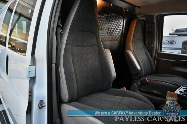 2023 GMC Savana Cargo Van 2500 / Chrome Appearance & Cold Climate Pkg / 4.3L V6 / Driver Convenience Pkg / Bulkhead / Power Locks, Windows & Mirrors / Aux Input / Air Conditioning / Cruise Control / Running Boards / 1-Owner Anchorage AK 2023 GMC Savana Cargo Van 2500 / Chrome Appearance & Cold Climate Pkg / 4.3L V6 / Driver Convenience Pkg / Bulkhead / Power Locks, Windows & Mirrors / Aux Input / Air Conditioning / Cruise Control / Running Boards / 1-Owner Anchorage AK