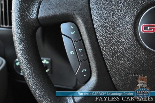 2023 GMC Savana Cargo Van 2500 / Chrome Appearance & Cold Climate Pkg / 4.3L V6 / Driver Convenience Pkg / Bulkhead / Power Locks, Windows & Mirrors / Aux Input / Air Conditioning / Cruise Control / Running Boards / 1-Owner Anchorage AK 2023 GMC Savana Cargo Van 2500 / Chrome Appearance & Cold Climate Pkg / 4.3L V6 / Driver Convenience Pkg / Bulkhead / Power Locks, Windows & Mirrors / Aux Input / Air Conditioning / Cruise Control / Running Boards / 1-Owner Anchorage AK