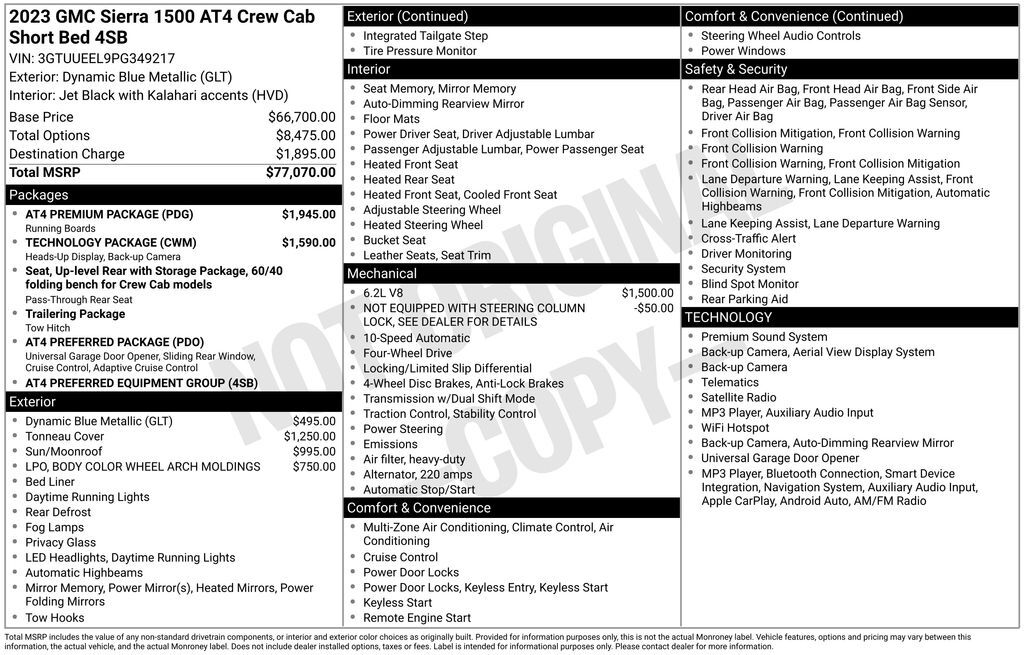 2023 GMC Sierra 1500 AT4
