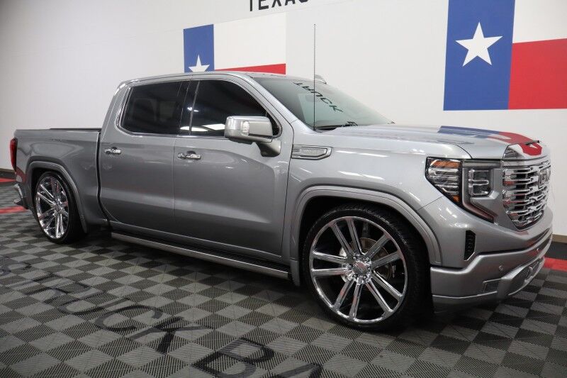 2023 GMC Sierra 1500 Denali 4WD 3.0L Diesel Lowered 26in Wheels FREE WARRANTY Arlington TX